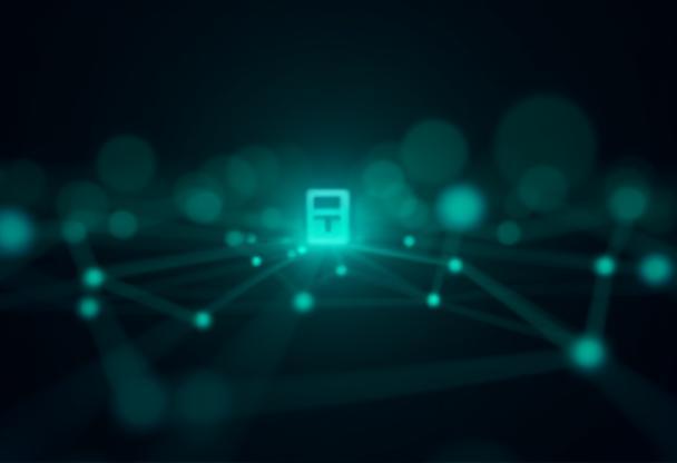 Abstrakte Visualisierung einer Datenverbindung oder eines Netzwerks